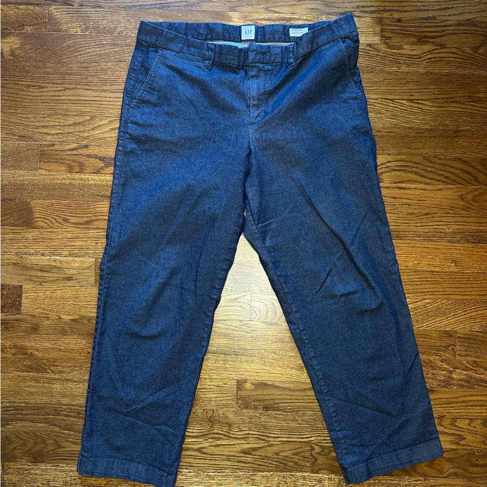 GAP Slim City Crop Dark Wash High Rise Denim Jeans - Size 14 Regular.